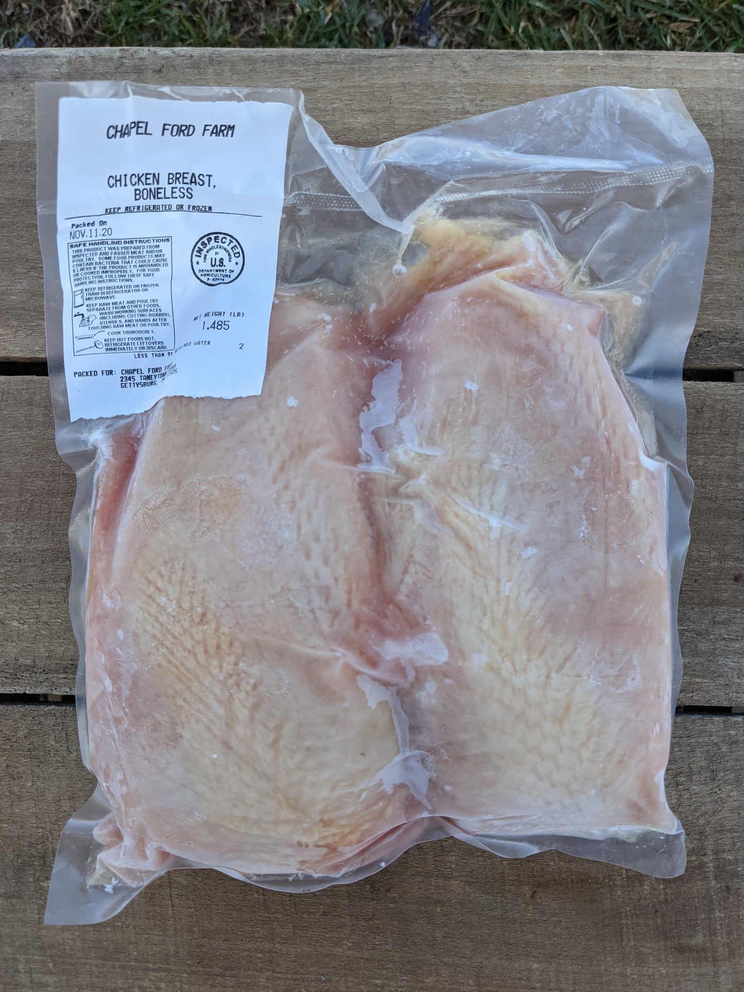 Boneless Skin On Chicken Breast 1 LB